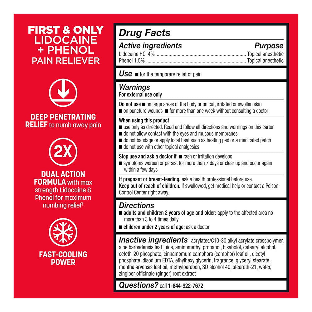 Absorbine Jr Pro Max Strength Lidocaine Cream, Non Greasy, 3 Oz