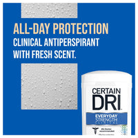 Certain Dri Everyday Strength Clinical Deodorant Solid, Morning Fresh, 2.6 Oz