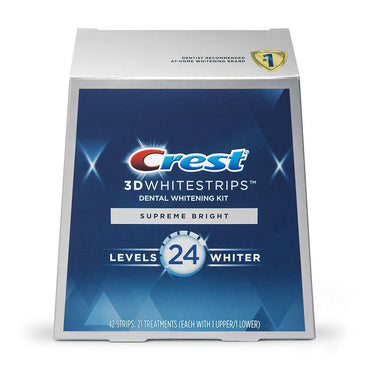 Crest 3D White Supreme FlexFit Whitestrips Teeth Whitening Kit, 21 Treatments