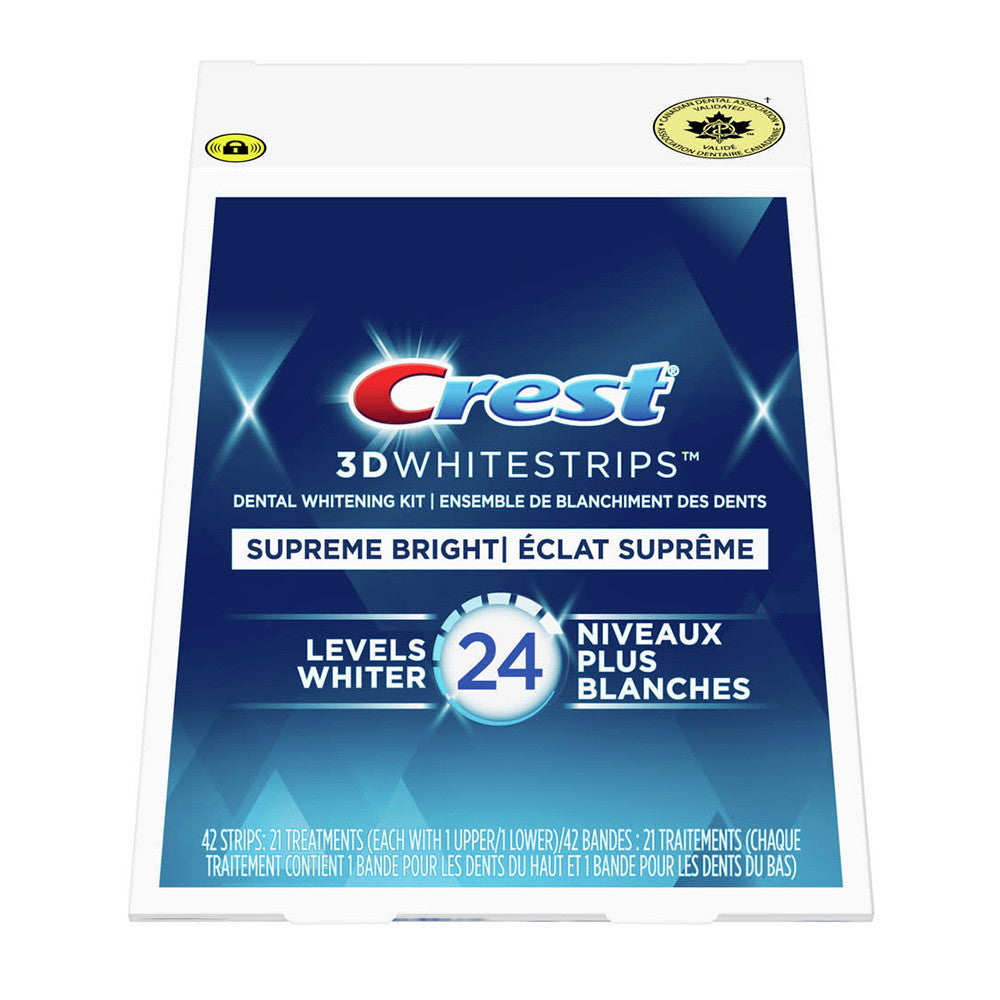 Crest 3D White Supreme FlexFit Whitestrips Teeth Whitening Kit, 21 Treatments