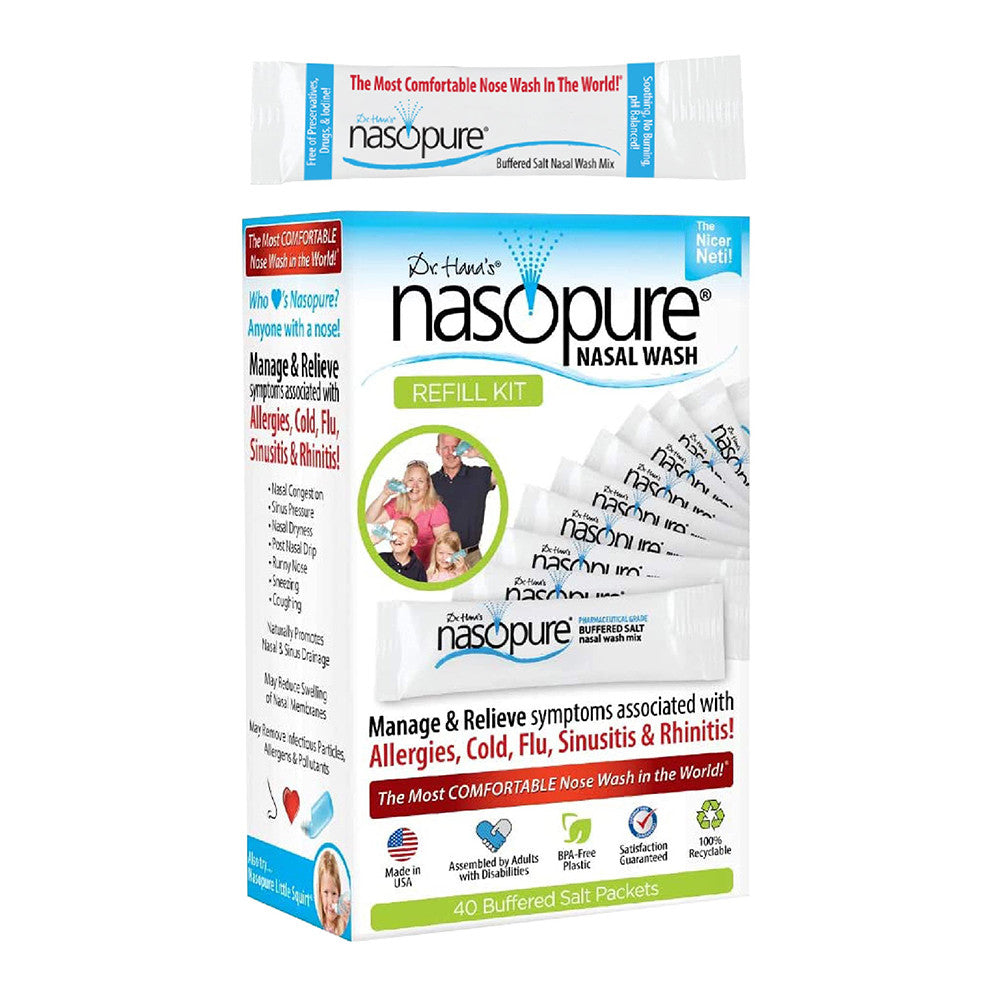 Nasopure Nasal Wash Buffered Salt Packets, 40 Ea
