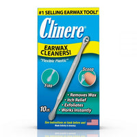 Clinere Personal Flexible Ear Cleaners, Remove Wax, 10 Ea