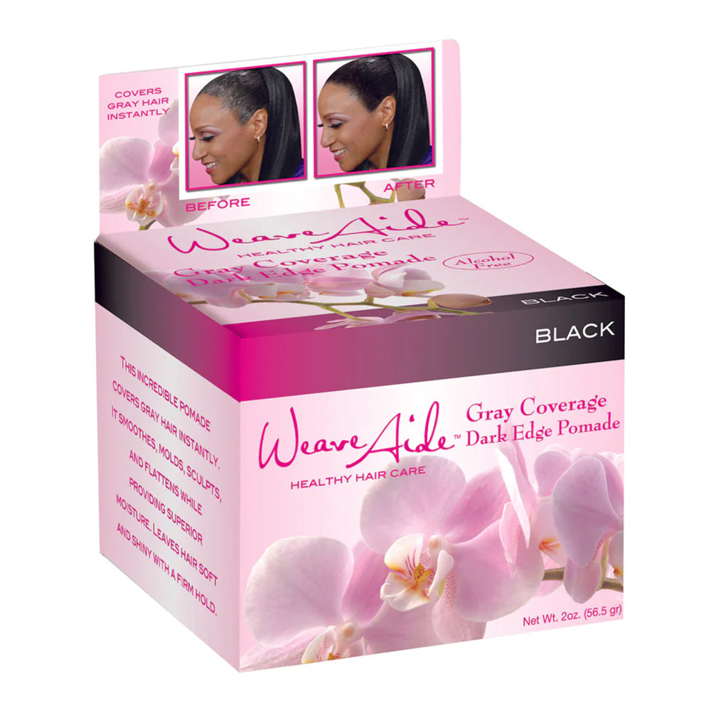 Swing It Weave Aide Gray Coverage Dark Edge Pomade Black Color 2Oz(56.5g)