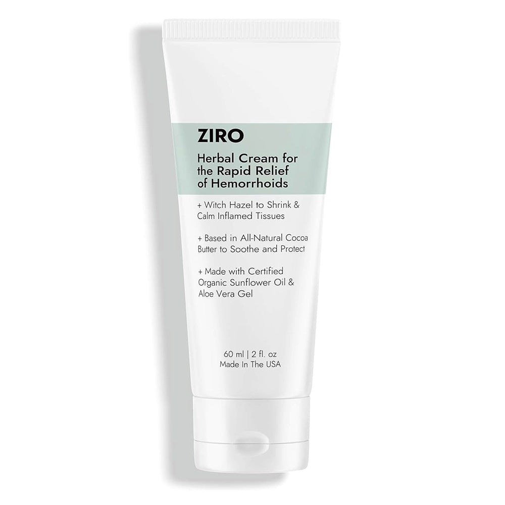 Zenmed Ziro Natural Herbal Fast Acting Hemorrhoids Cream 2Oz (60ml)