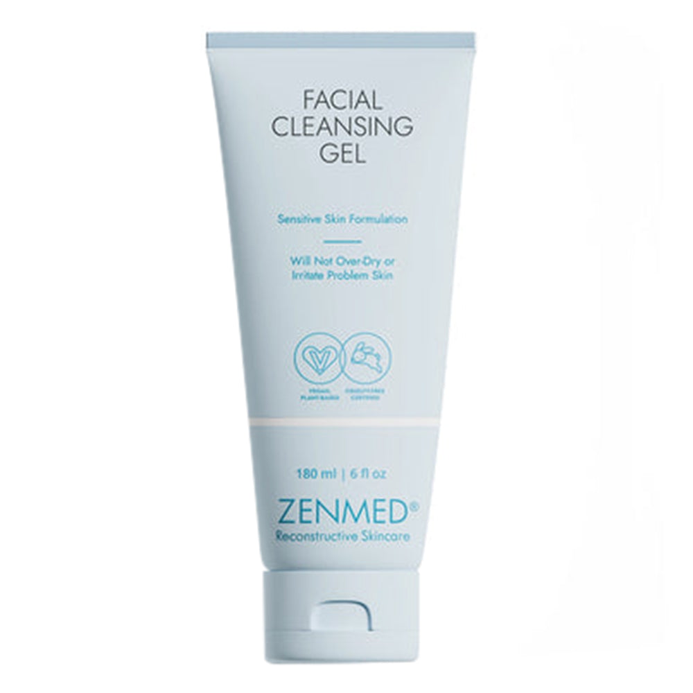 ZenMed Facial Cleansing Gel pH Balanced Remove Oil Makeup and Unwanted Residue 6Oz (180ml)