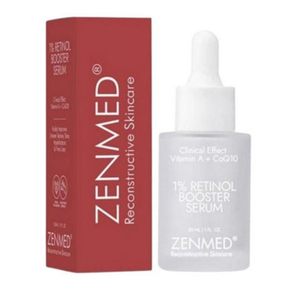 ZenMed 1 Percent Retinol Booster Facial Serum for Smoother Skin 1Oz (30ml)