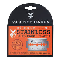 Van Der Hagen Double Edge Stainless Steel Razor Blades, 5 Ea