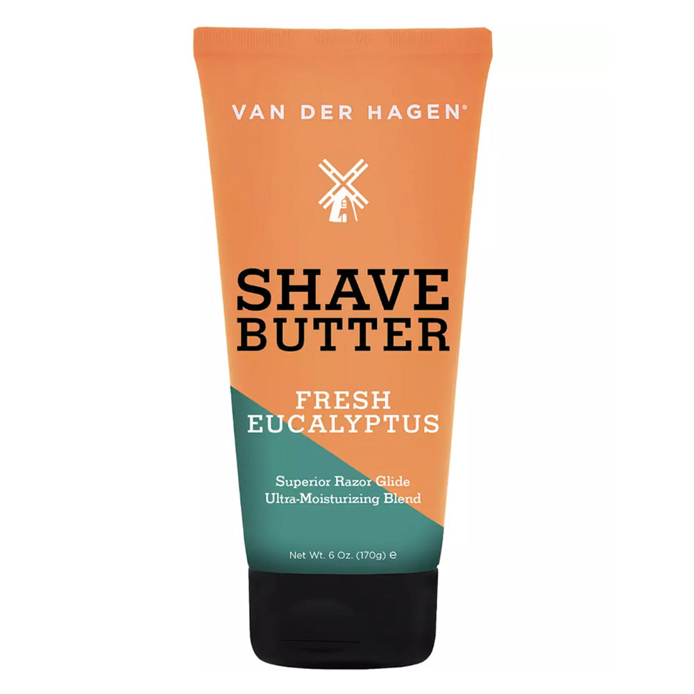 Van Der Hagen Shave Butter Fresh Eucalyptus for Smooth Moisturized and Irritation Free Shaving 6Oz (170g)