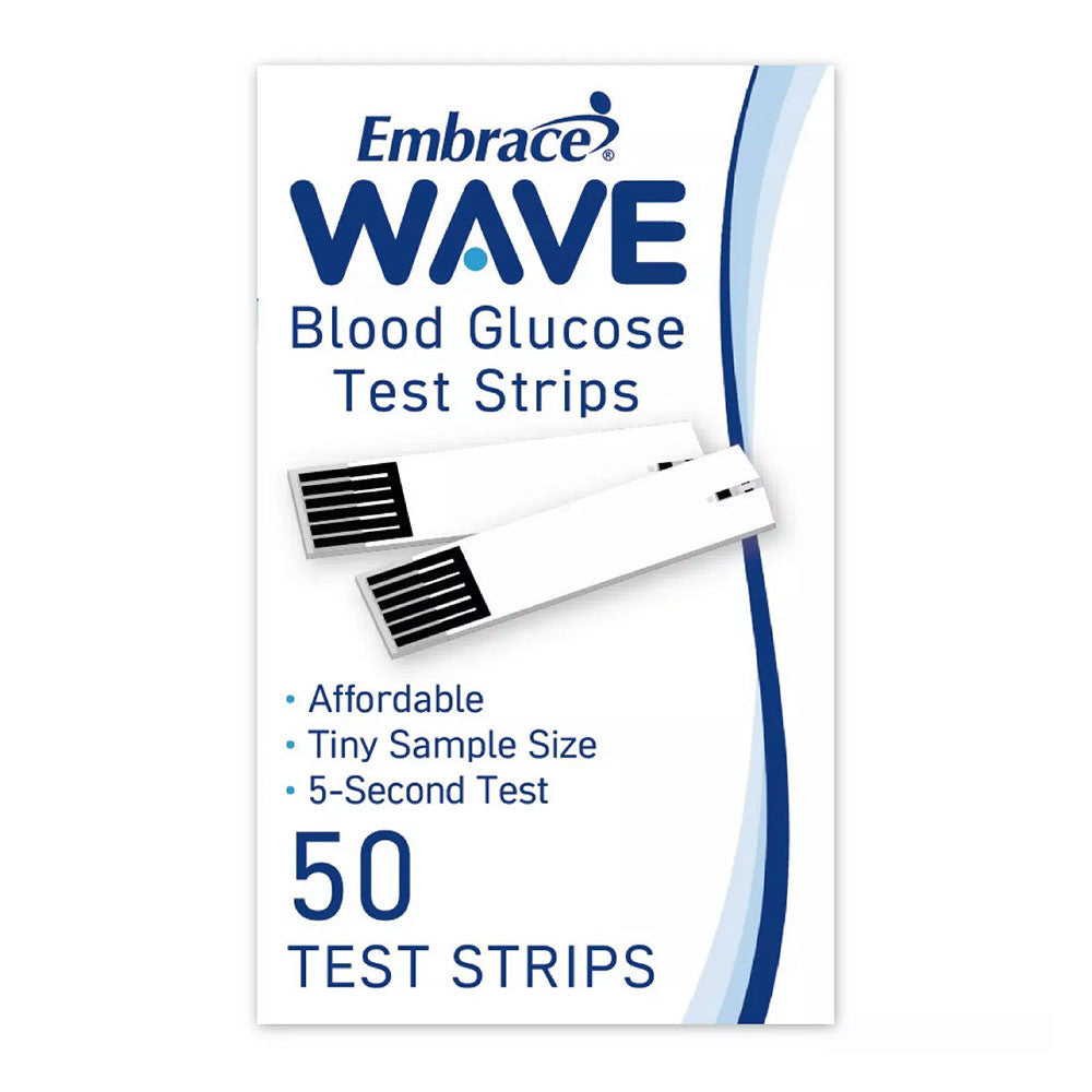Embrace Wave Blood Glucose Test Strips, 50 Ea