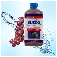 Suero Repone Electrolyte Solution with Zinc for Children and Adults, Grape Flavor, 33.8 Oz