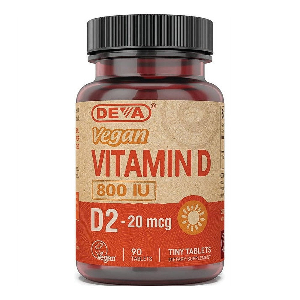 Deva Nutrition Vitamin D2 800 Iu Tablets, Vegan, 90 Ea