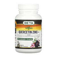Deva Vegan Quercetin Zinc with Elderberry Supplement Tablets, 90 Ea
