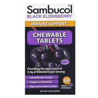 Sambucol Black Elderberry Immune Support Chewable Tablets, 60 Ea