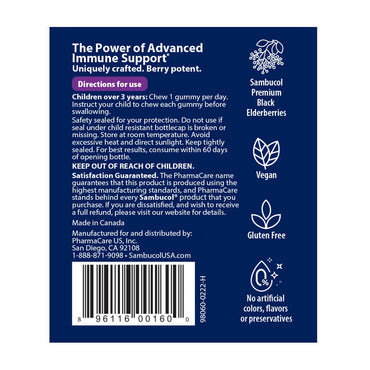 Sambucol for Kids Black Elderberry Gummies, 30 Ea