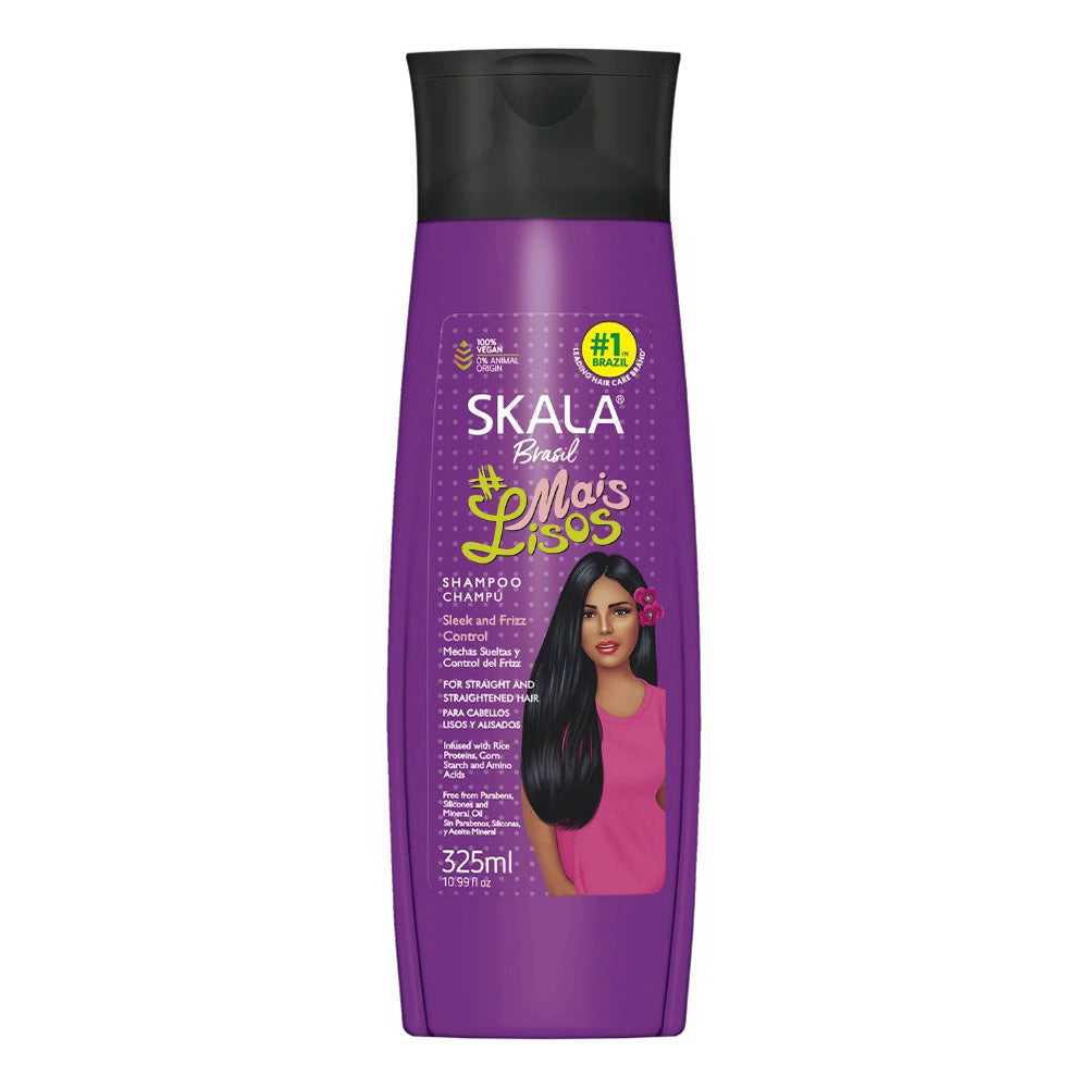 Skala Brasil Mais Lisos Frizz Control Shampoo for Hair Smoothing Cleanser 10.99Oz (325ml)