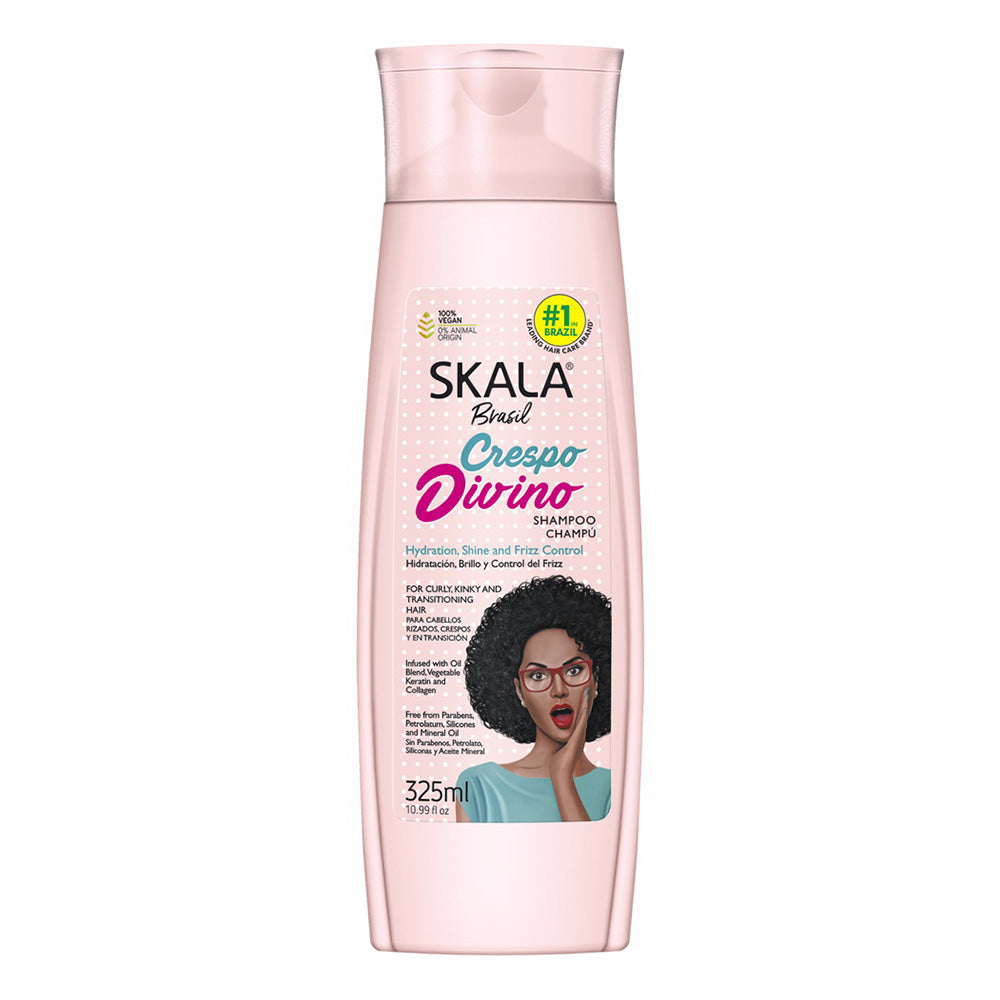 Skala Brasil Crespo Divino Hair Shampoo Hydration Shine and Frizz Control 10.99Oz (325ml)