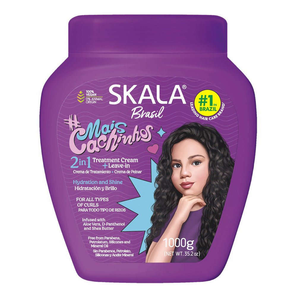 Skala Brasil MaisCachos Kids Hair Treatment Cream Hydration and Shine 35.2Oz (1000g)