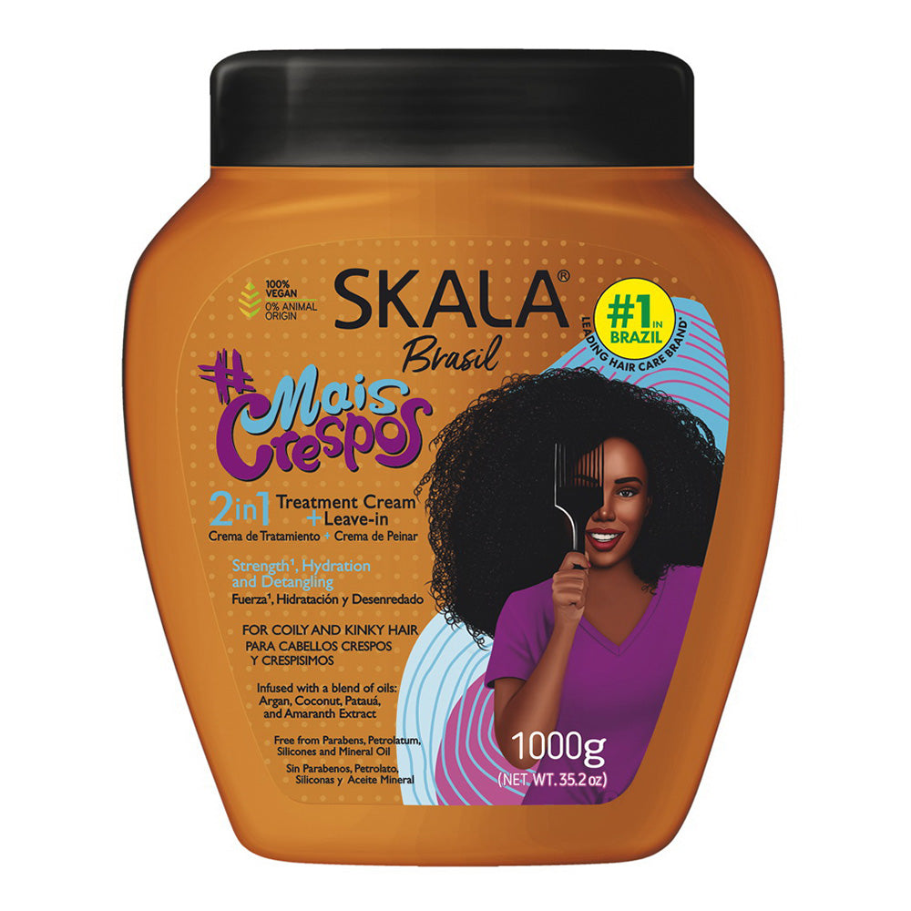 Skala Brasil Mais Crespos Hair Treatment Cream for Strength and Detangling 35.2Oz (1000g)