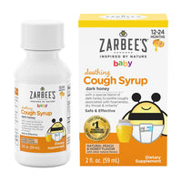 Zarbees Baby Soothing Cough Syrup with Dark Honey and Natural Peach, 2 Oz