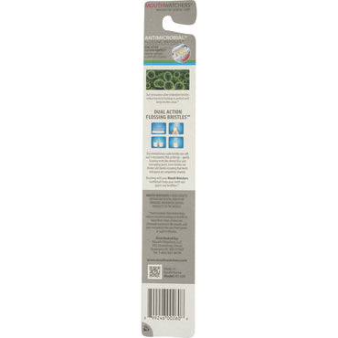 Mouth Watchers Antimicrobial Adult Soft Toothbrush, Blue, 1 Ea