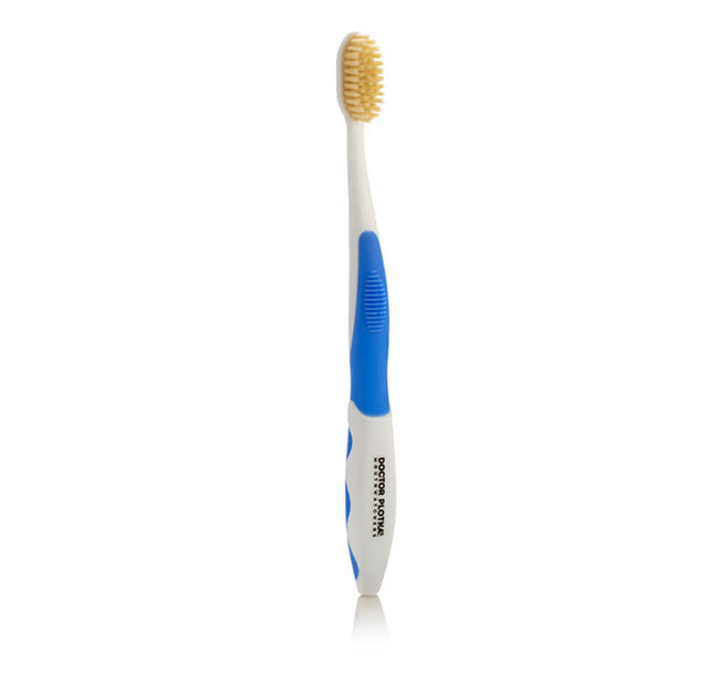 Doctor Plotkas Mouthwatchers Antimicrobial Floss Bristle Silver Toothbrush, 1 Ea