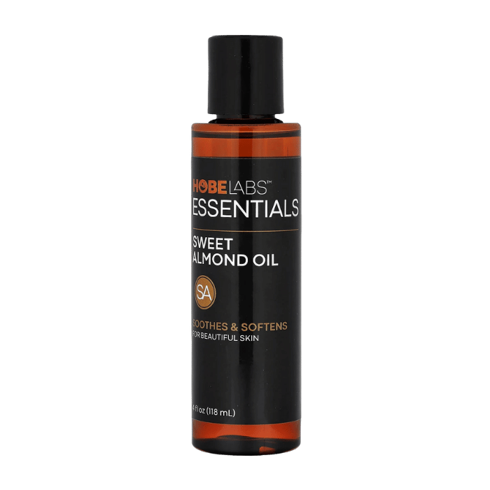 Hobe Lab Naturals Cold Pressed Sweet Almond Oil - 4 Oz