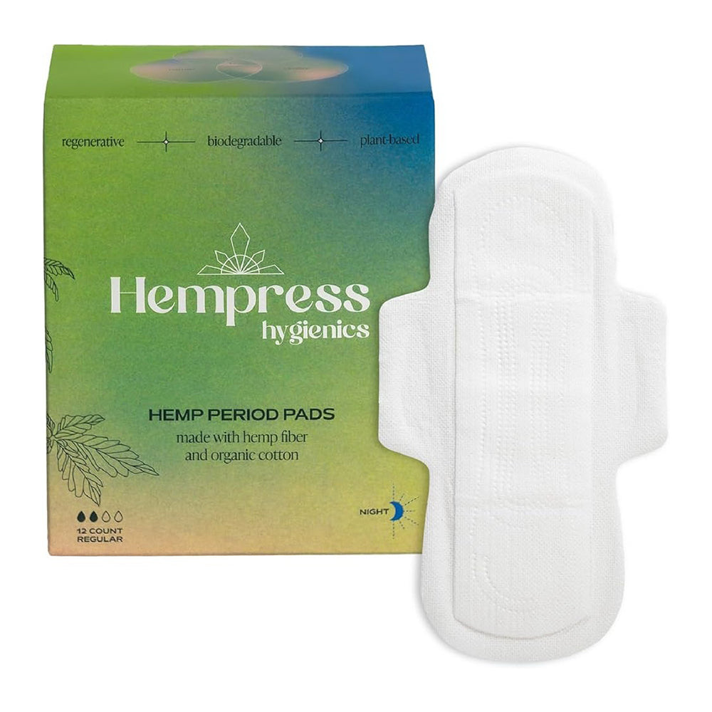 Hempress Hygienics Hemp Period Feminine Pads 12Ea