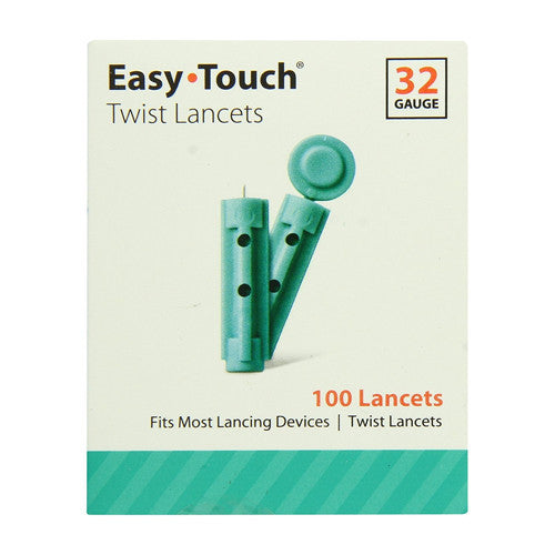 Easy Touch Twist Lancets, 32 Gauge, 100 Ea