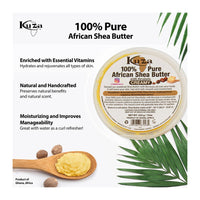 Kuza African Shea Butter Yellow Creamy for Skin, 8 Oz