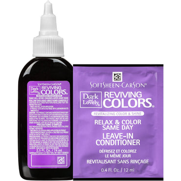 Dark And Lovely Relax And Color Same Day 392 Haircolor, Ebone Brown, 1 Kit