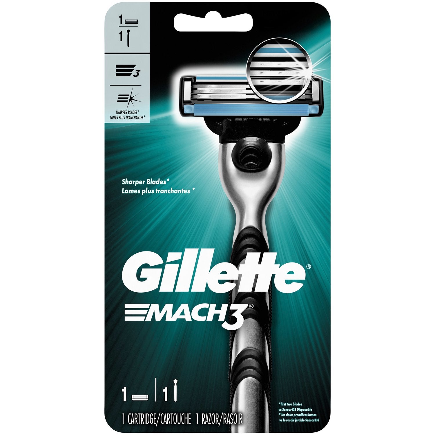 Gillette Mach3 HD Mens Razor With One Cartridge For Closer Shave, 1 Ea