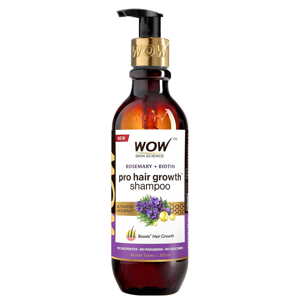 Wow Skin Science Rosemary and Biotin Shampoo for Hair Growth Strength 10.14Oz (250ml)