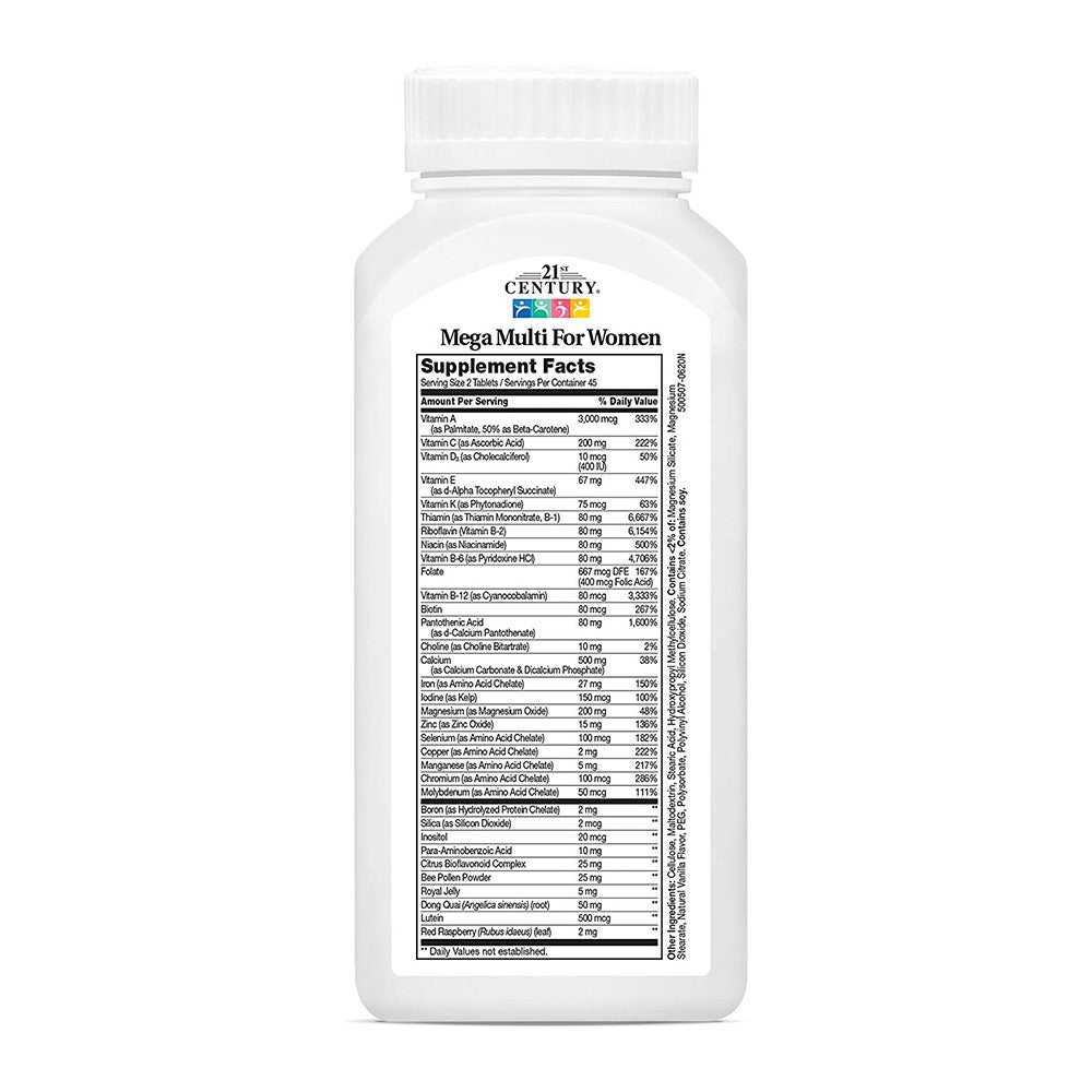 21St Century Mega Multi Vitamin For Women Tablets - 90 Ea