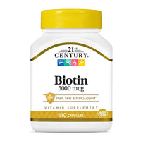 21St Century Biotin 5000 Mcg High-Potency, Capsules - 110 Ea