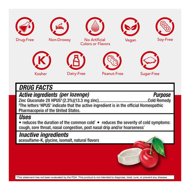 Cold-Eeze Sugar Free Wild Cherry Cold Remedy Lozenges, 25 Ea