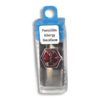 Penicillin Medical Id Allergy Necklace, Medical Alert Jewelry - 1 Ea