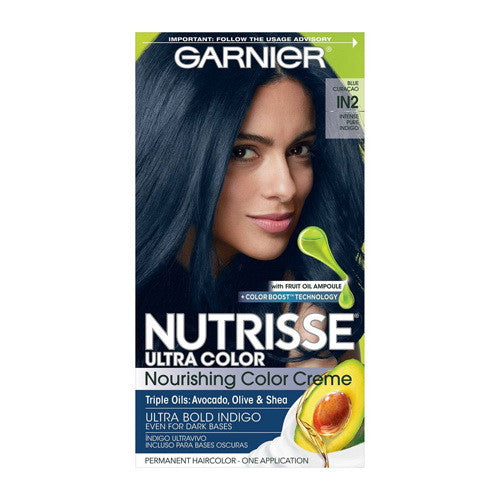 Garnier Nutrisse Ultra Color Nourishing Hair Color Creme, Ultra Bond Indigo, 1 Ea