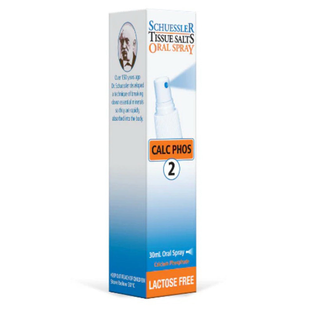 Schuessler Tissue Salts Calc Phos 6X Oral Spray for Bone Teeth and Growth Support 1Oz (30ml)