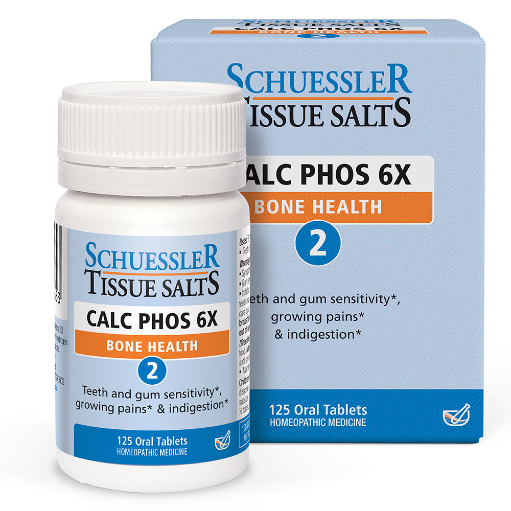 Schuessler Tissue Salts Tablets Calc Phos 6X Bone Health for Teeth and Gum Sensitivity Oral Tablets 125Ea
