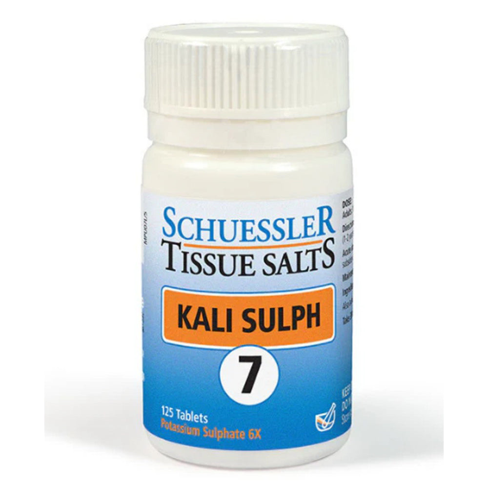 Schuessler Tissue Salts Kali Sulph 6X Tablets for Mucus and Skin Support 125Ea
