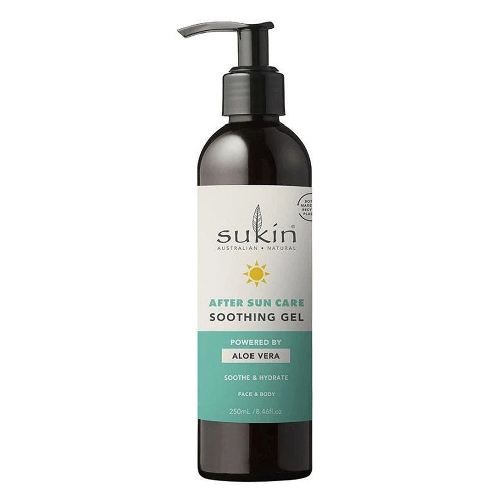 Sukin After Sun Care Soothing Aloe Cooling Gel for Face and Body 8.46Oz (250ml)