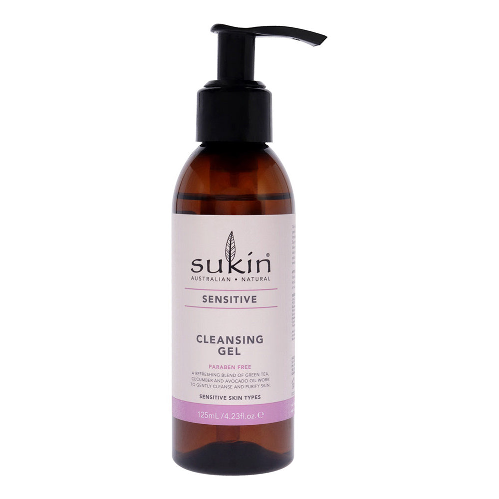 Sukin Sensitive Cleansing Gel Gently Cleanses and Purifies Skin 4.23Oz (125ml)