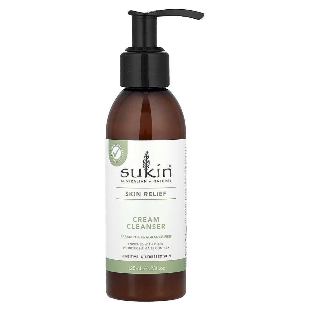 Sukin Skin Relief Cream Cleanser Fragrance Free 4.23Oz (125ml)