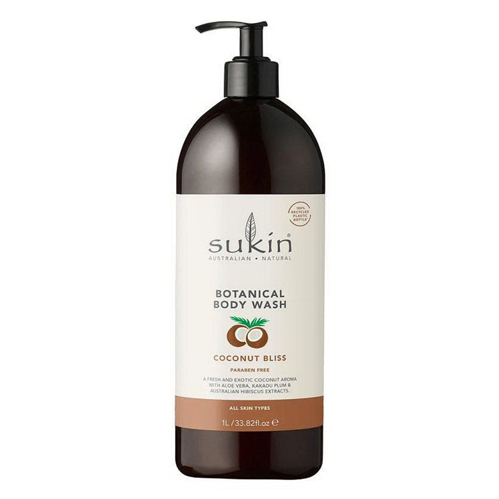 Sukin Hair Care Botanical Coconut Bliss Body Wash Leaving Skin Feeling Clean and Nourished Paraben Free 33.82Oz