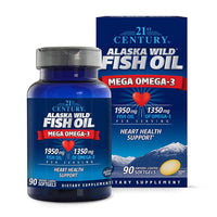 21St Century Alaska Wild Fish Oil Mega Omega-3 Softgels - 90 Ea