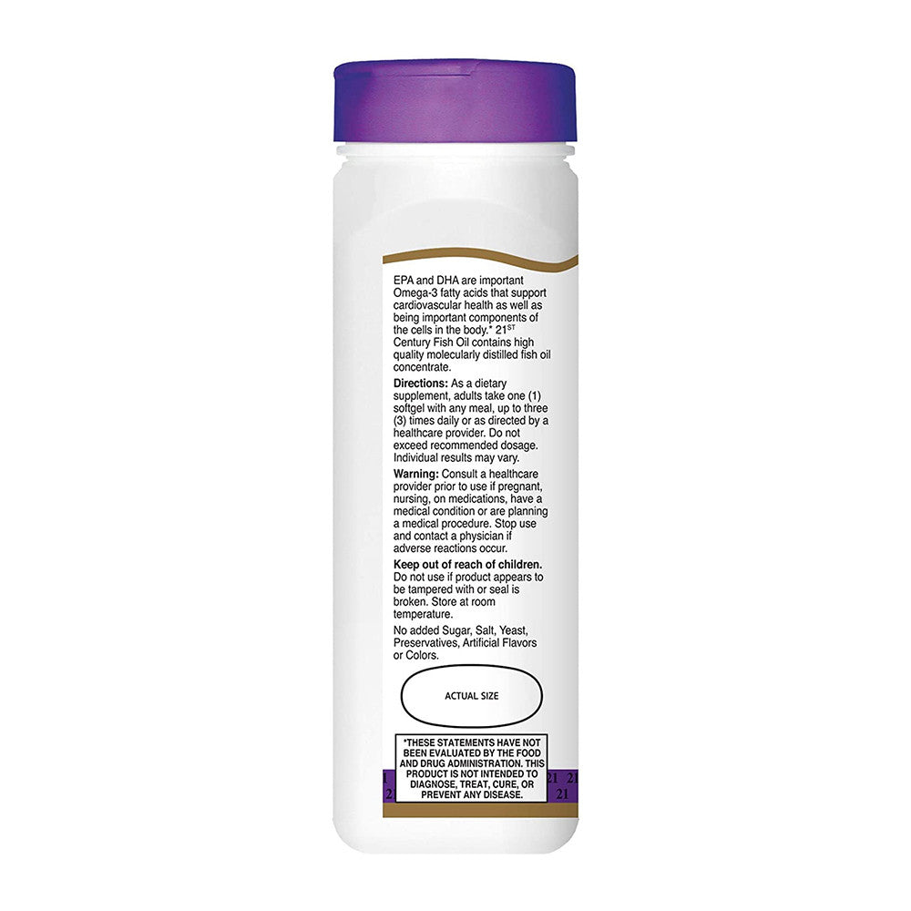 21St Century Omega 3 And 6 Fish Oil 1200Mg Softgels - 90 Ea