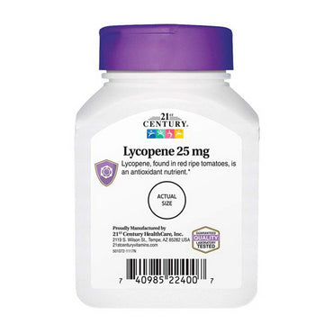 21St Century Lycopene 25Mg Maximum Strength Tablets - 60 Ea