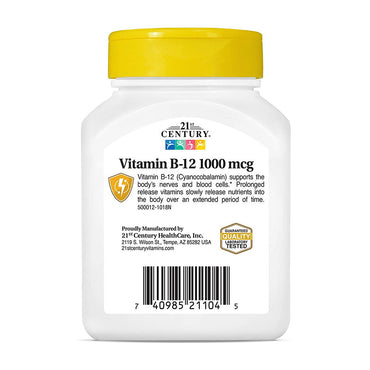 21St Century B-12 1000 Mcg Prolonged Release Tablets - 110 Ea