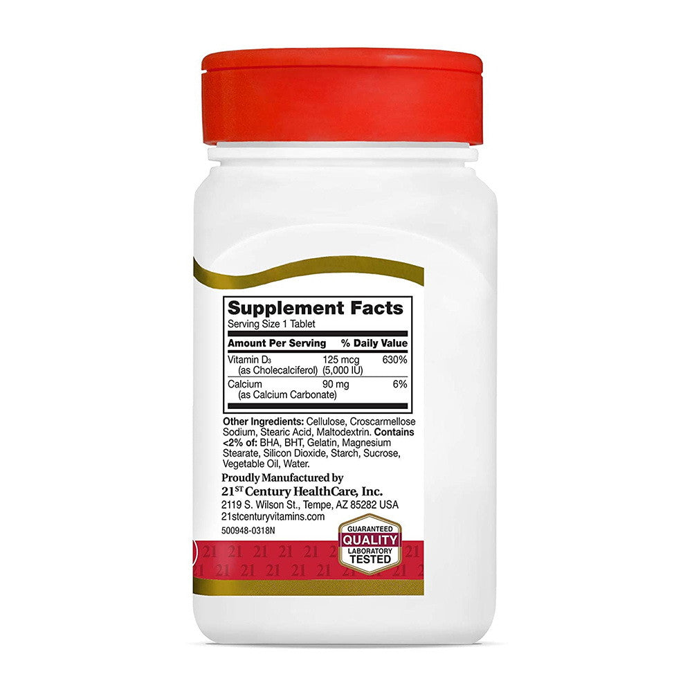 21St Century Vitamin D-5000, Super Strength D3 Tablets - 110 Ea