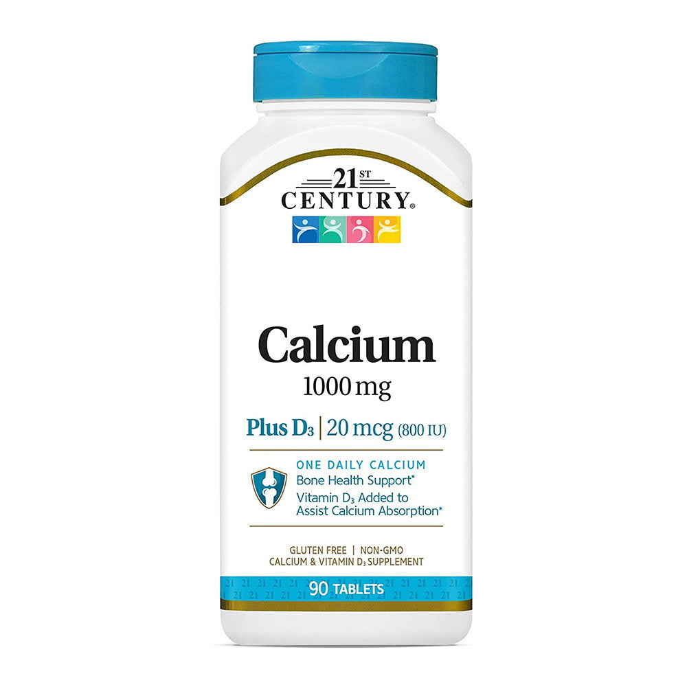 21St Century Calcium 1000 Plus D, High Potency D3 Caplets - 90 Ea